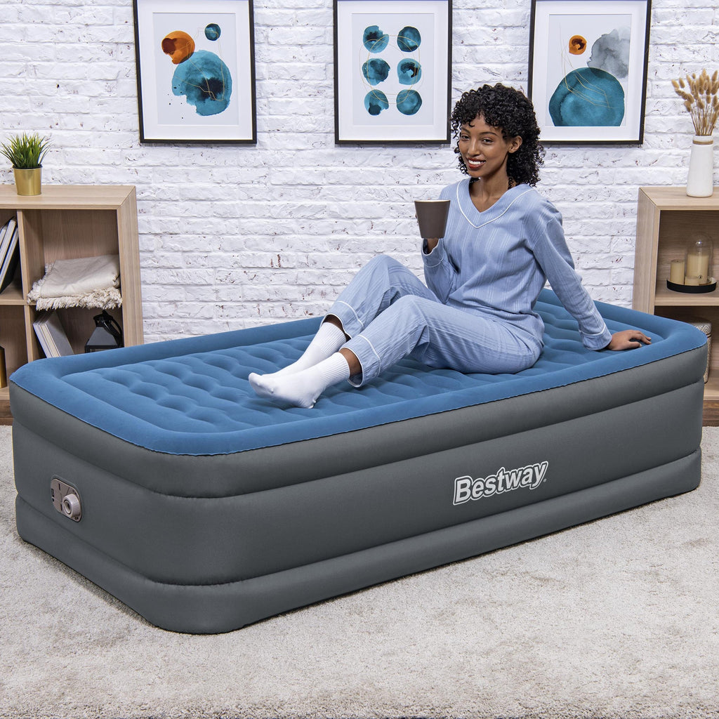Bestway Tough Guard Air Mattress Twin 18" with Built-in AC Pump